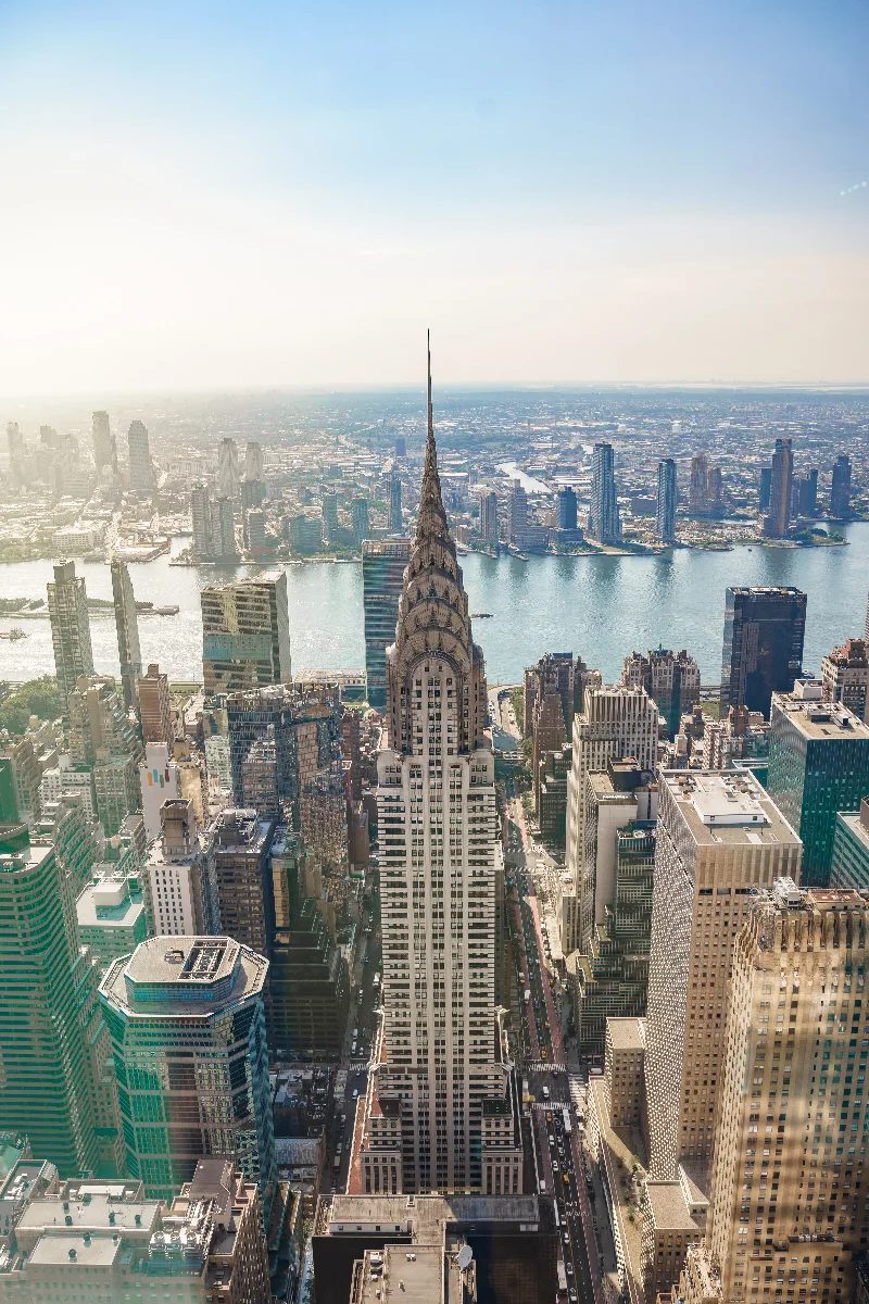 Midtown Manhattan, looking down 42nd Street past the Chrysler Building
